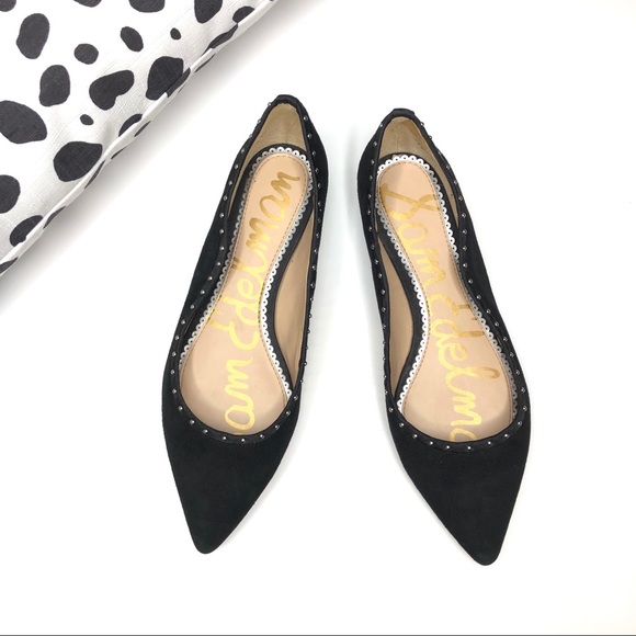 Sam Edelman Shoes - Sam Edelman Rivera Scalloped Suede Stud Flats.